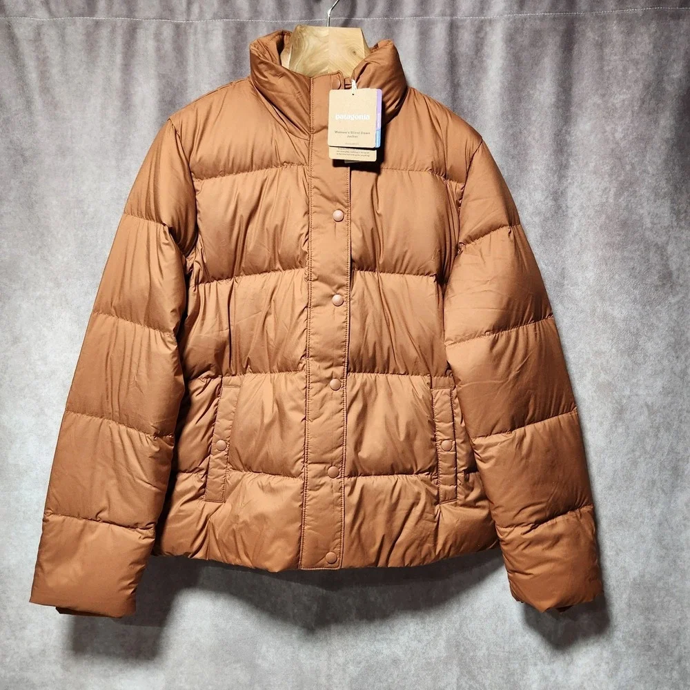 PATAGONIA x REFORMATION women's Silent DOWN Jacket puffer Sisu Brown 700 fill XL